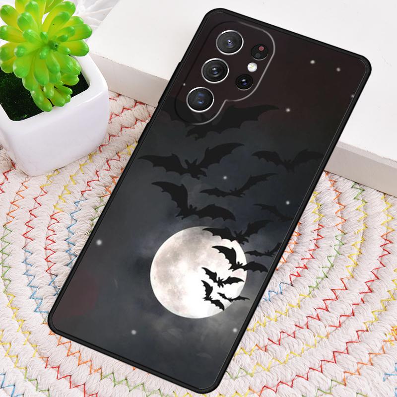 Vampire Bats Full Moon Halloween Soft Phone Case For Samsung Galaxy Note 10 Pro S26 S25 S24 S23 S22 Ultra Plus S21 FE S20 Cover