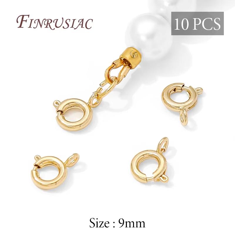 14K Gold Plated Lobster Clasp,Bracelets Clasps with Extension Chains DIY Jewelry Making Supplies,Locks For Jewelry Connectors