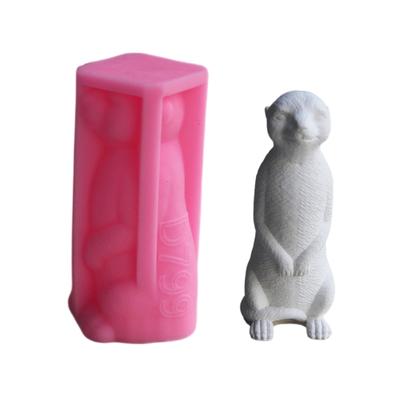 Flexible Silikonform zum Basteln von Erdmännchen Kerzenornament Tier Aromatherapieform Heimdekoration Herstellungswerkzeug