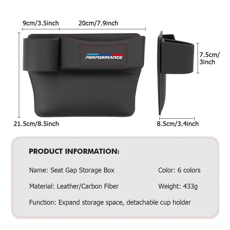 EYAG3 For BMW Car Seat Gap Storage Box Water Cup Holder Phone Holder Card Bag E91 E92 E60 F10 F30 E39 E36 E87 X1 X3 X5 E70 E46 E90