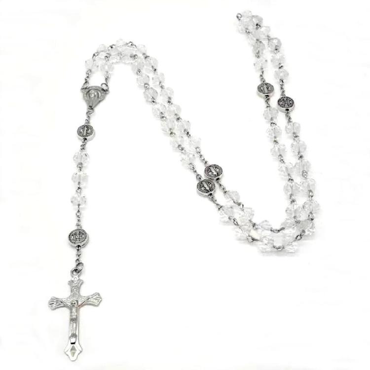 Catholic Necklace for Women Cross Charm Long Chain Christian Amulet Necklaces