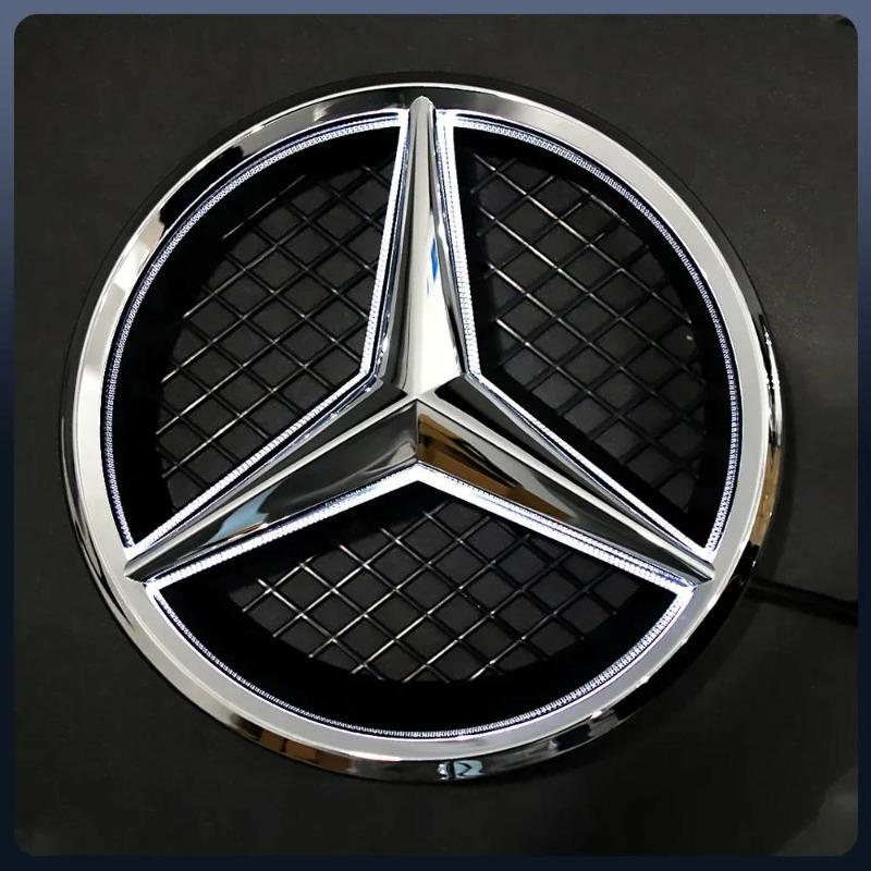 Car Front Grille Illuminated Logo Star LED Emblem Light Badge For Mercedes Benz W245 W204 X204 2008-2014