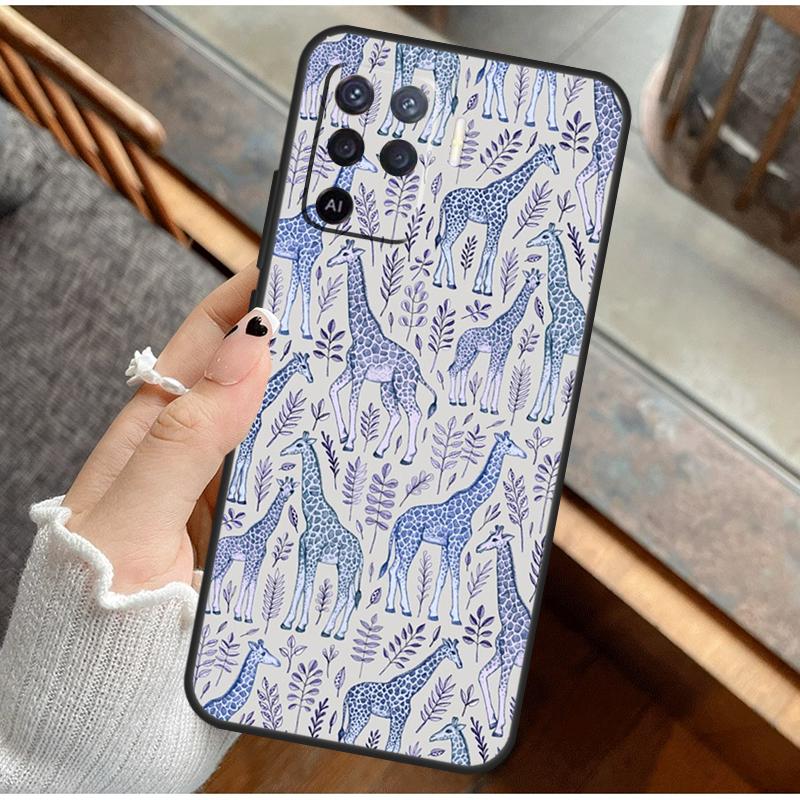 Giraffe Art Phone Case For Oppo A38 A58 A74 A15 A80 A60 A40 A94 A54 A98 A78 A18 A16 A76 A96 A17 A77 A57S