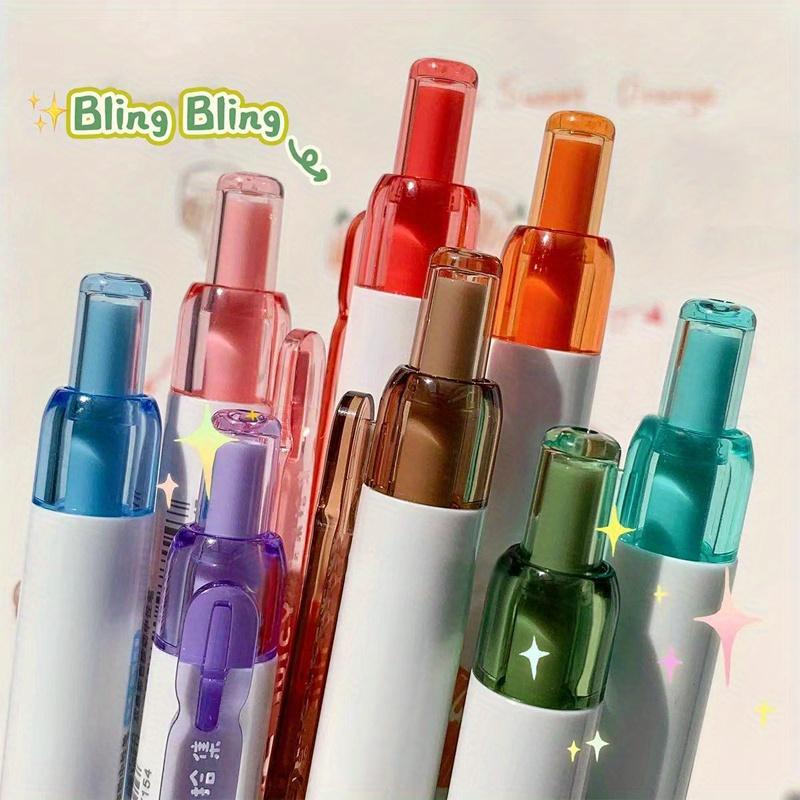 4 Piezas/Sets Bolígrafos de Gel de Colores Para Estudiantes Lindo Bolígrafo de Tinta Gel de Frutas 0.5MM Múltiples Colores Bolígrafos Bolígrafos para Graffiti y Pintura Material Escolar