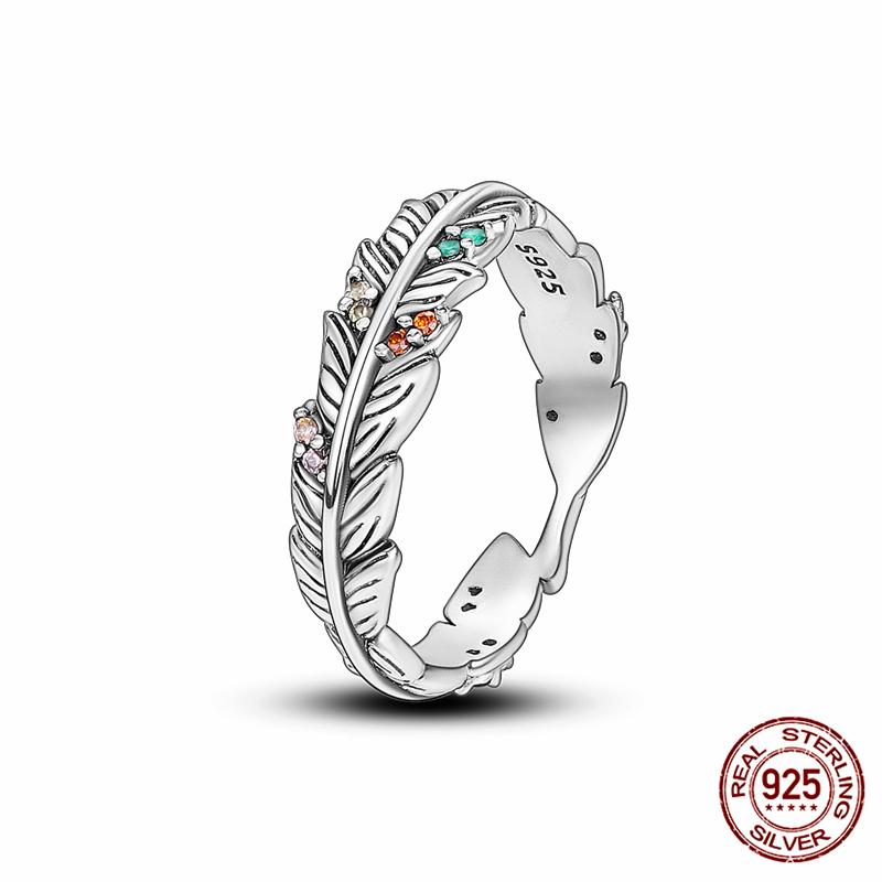 Brand New 100% Genuine 925 Silver Women's Ring Original Heart Crown Rose Gold Crystal Engagement Ring Wedding Anniversary Jewelr