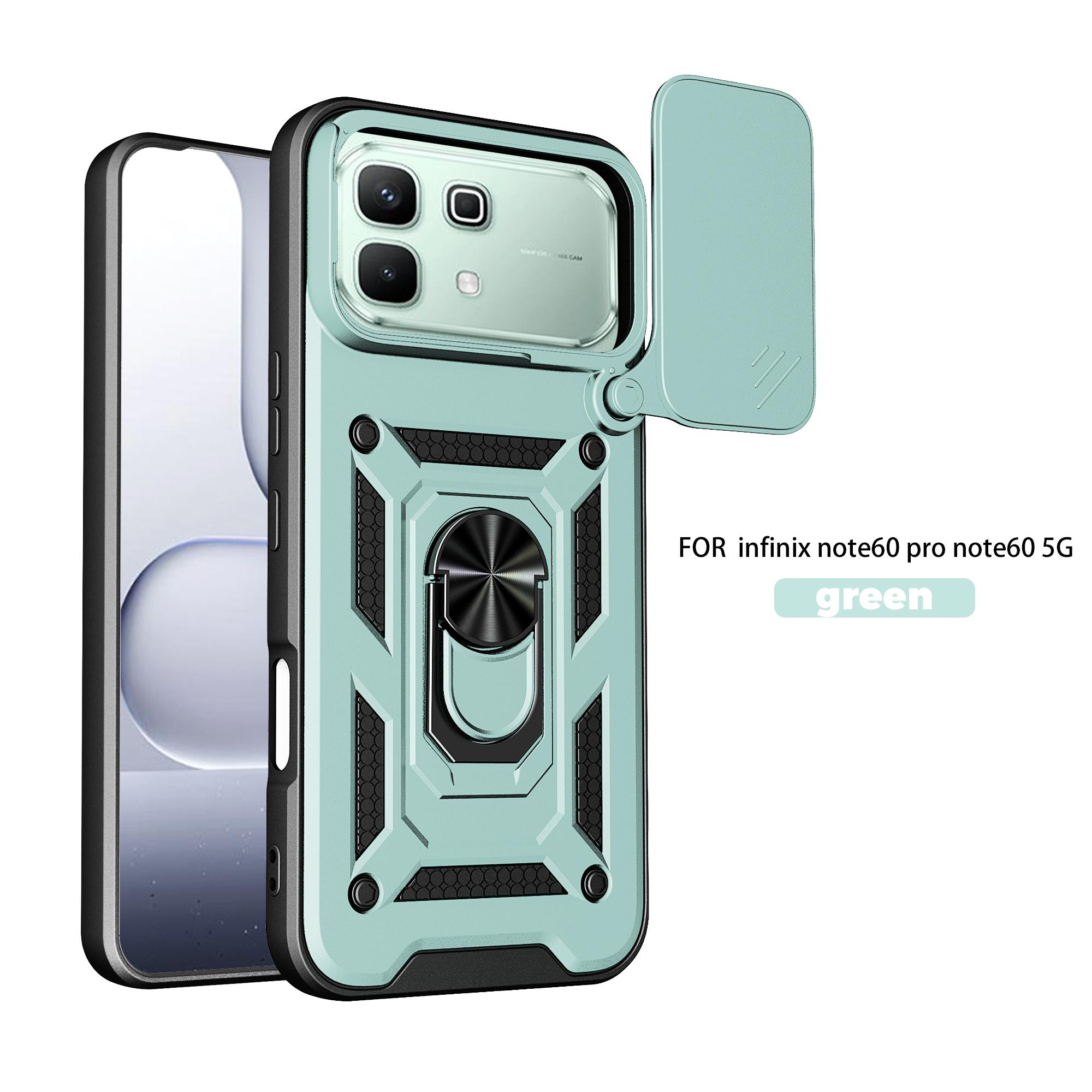 

For Infinix Note 60 Pro Case Infinix Note 60 Cover Magnetic Ring Holder Armor Phone Case Slide Camera Protect Back Cover Infinix Note 60 Pro