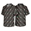 Men's Short Sleeve V Neck Halloween Print Medical Scrub Top with Chest Pocket Comfortable Fit Workwear for Healthcare Professionals