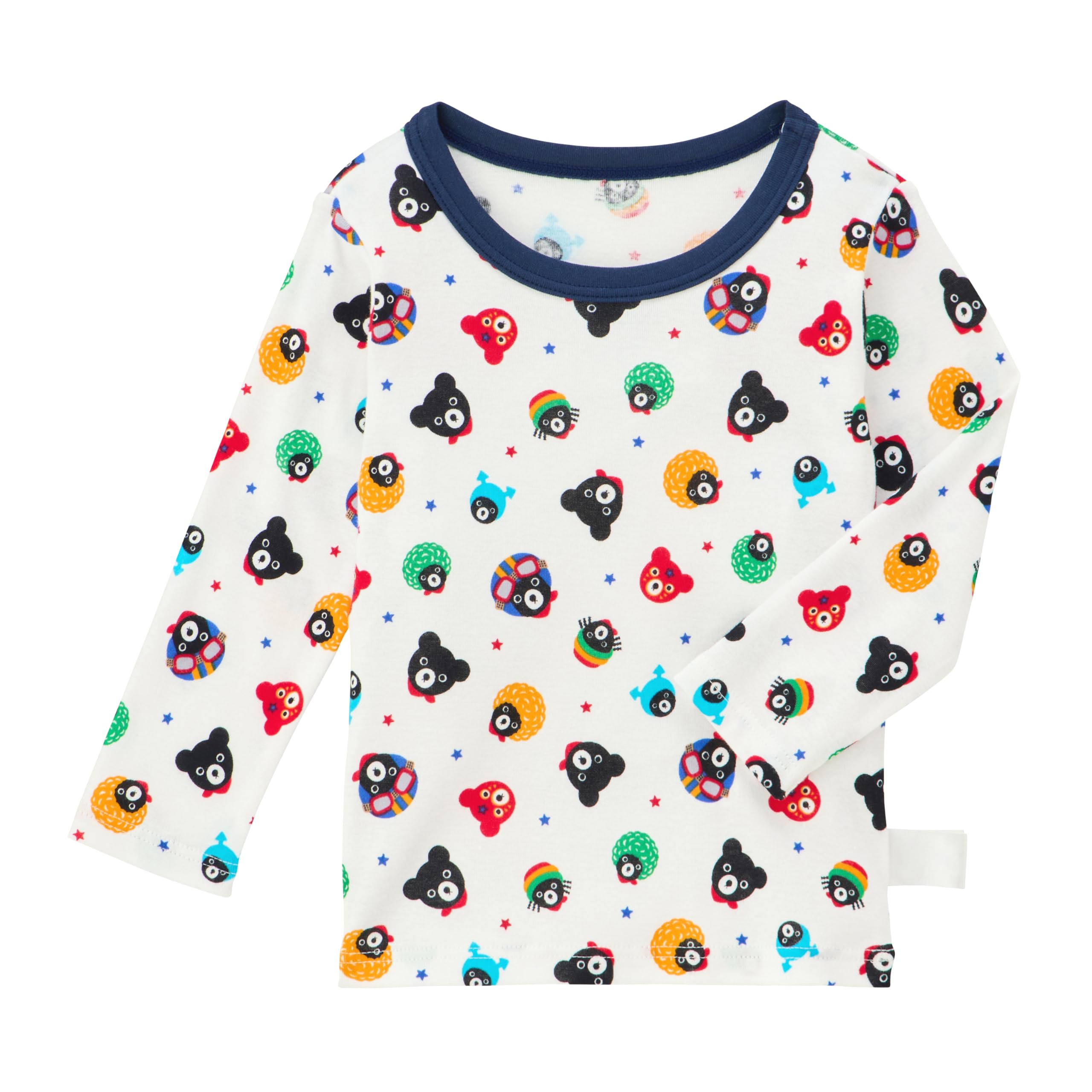

MIKI HOUSE Double B T-Shirt, Long Sleeve, All-Over Print, Bear, Made in Japan, 100% Cotton, Boys Baby/Kids Clothing, 60-2414-142, 100cm, Multicolor