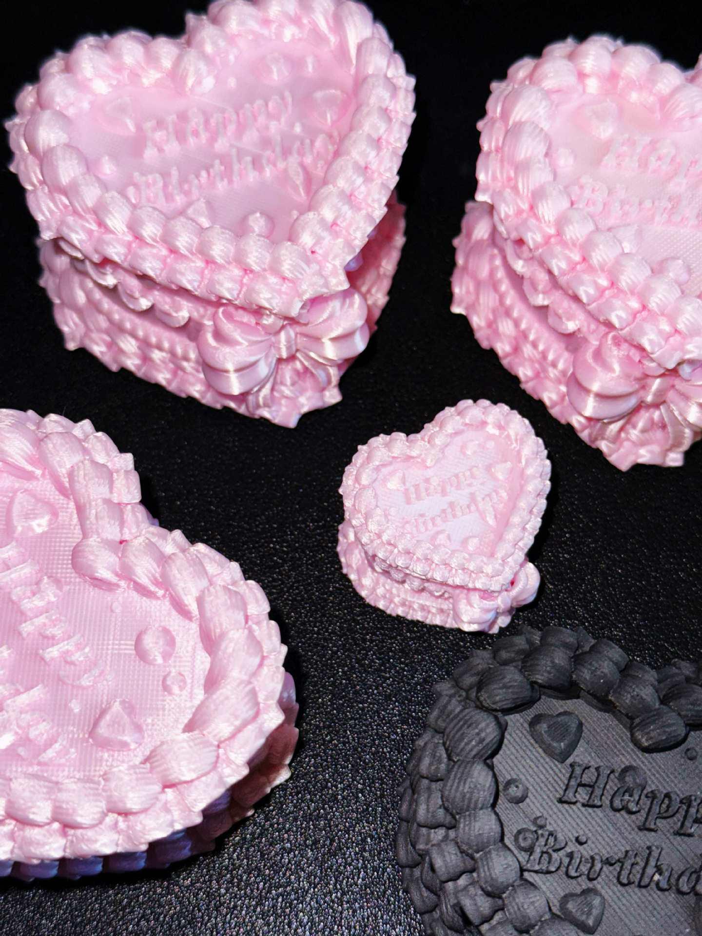 3D Heart Bow Lolita Jewelry Storage Box