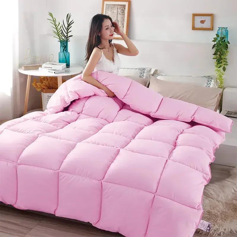 High Grade White Goose/Duck Down Comforter Duvet Winter Quilt Blanket Filler with Cotton Cover Thick Twin Full Queen King Size