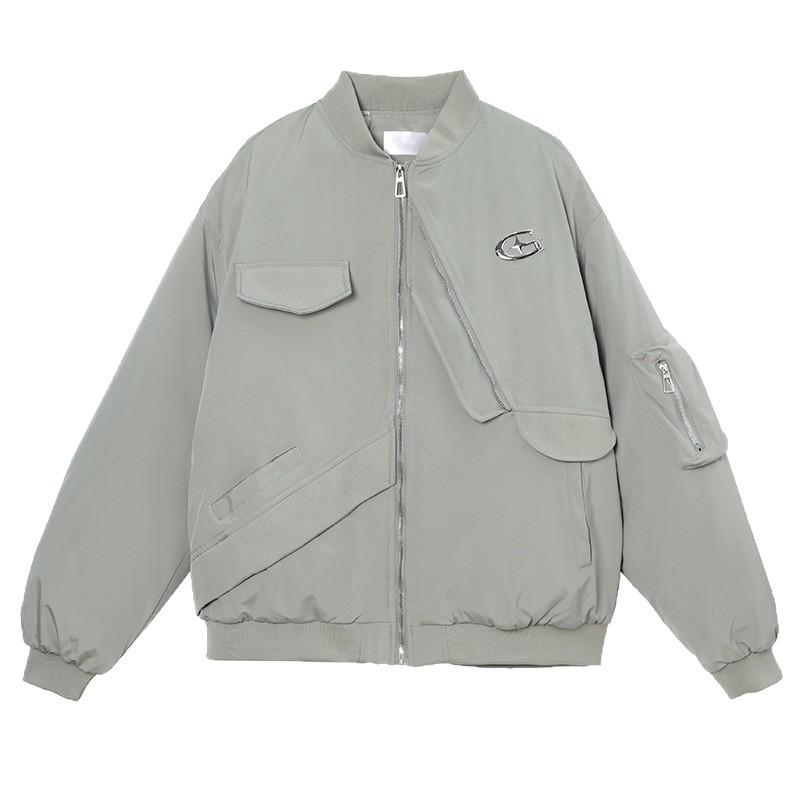 Design Niche Flight Suit Jacket, Cotton-padded Jacket, Women's Autumn and Winter Baseball Uniform, Overalls, Cotton Jacket