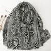 Vintage Spring and Summer Zebra-stripe Printed Scarf Headscarf Arabian Scarf Middle East Dubai Turkey Palestinian Hijab Scarves