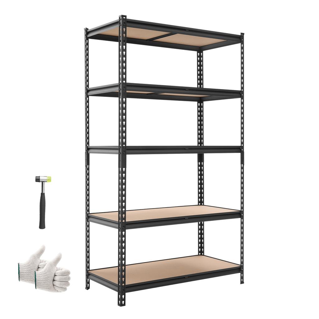 VEVOR Storage Shelves, 5-Tier Adjustable, 1134 kg Capacity, Heavy Duty Garage Storage Shelving Unit, Metal Utility Rack Shelf