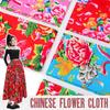 Nordostchina Blumenprint Stoff Rayon Baumwollstoff für Neujahrsbaumwolljacke, Sommer Ethnischer Stil Kleid Kleidung DIY