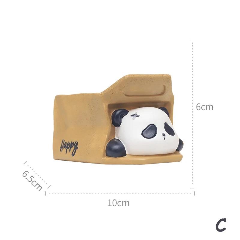 Panda in Box Theme Mini Flower Pot, Perfect Indoor Planters for Mini Succulents & Cacti, Cute Desk Pots for Home Decor