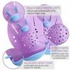 VBSJAH Silicone Swim Hand Paddles Adjustable Straps Swimming Training Aid for Adults Kids Purple 1 Pair