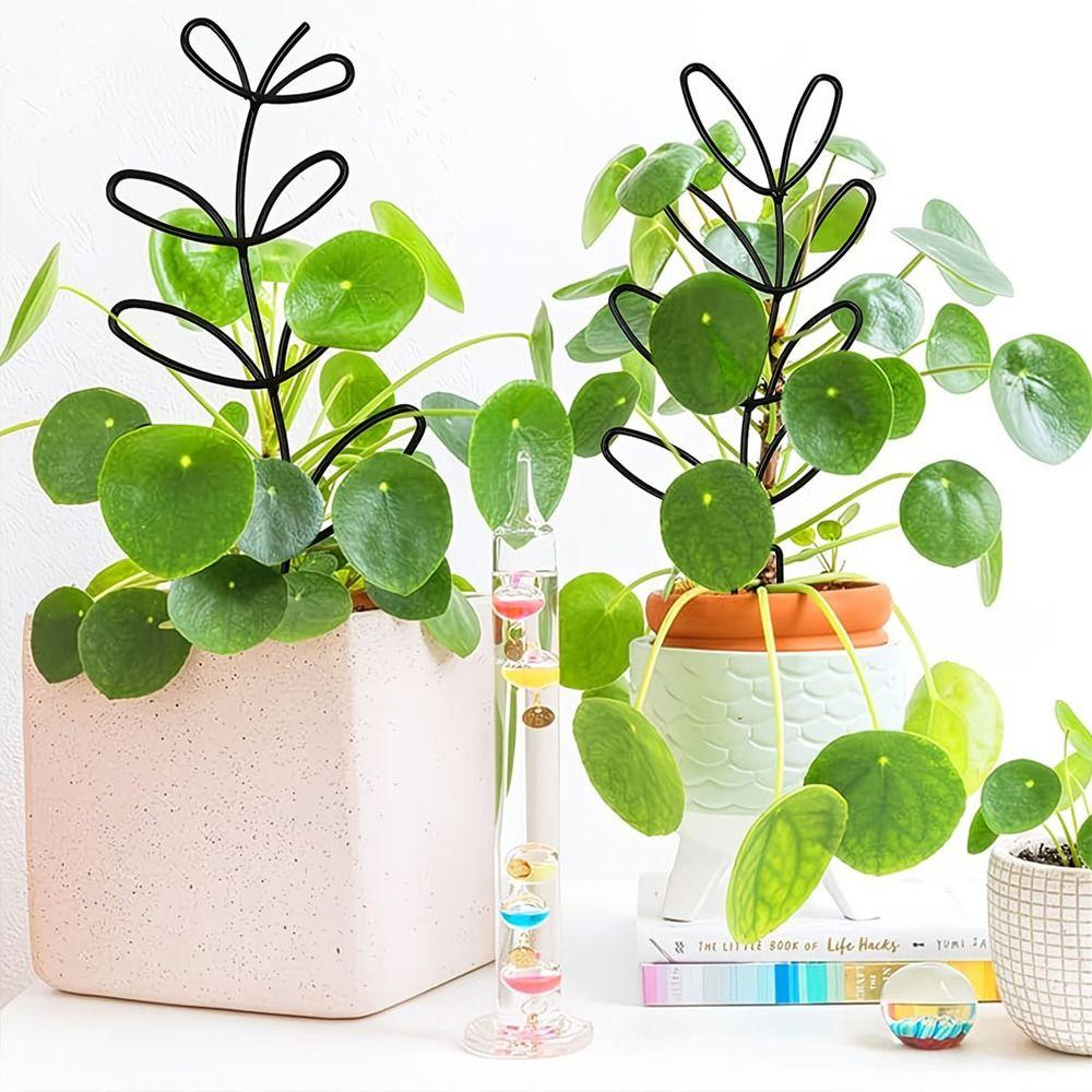 Rustproof Garden Climbing Frame Leaf Shaped Design Flowers Trellis Plant Trellis Indoor Outdoor