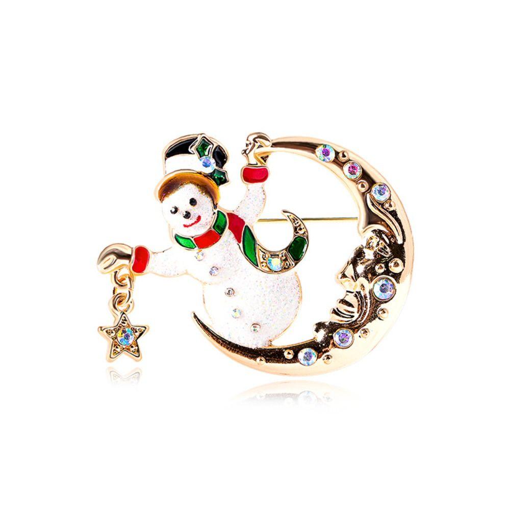 Drop Oil Snowflake Elk Brož Enamel Fashion Girls