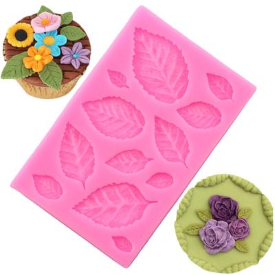 Leaves Silicone Mold Candy Fondant Mould Cake Decorationg Tool Flower Making Rose Leaf Molds
