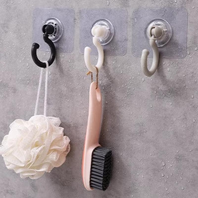 360 Degree Rotatable Wall Hooks Removable Hanging Hooks for Home Kitchen Bathroom Bedroom and Garden