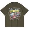 Camiseta de Algodón Pesado 100% 230 Gsm Camiseta de Algodón Pesado Unisex con Estampado de Banda de Rock Música Popular