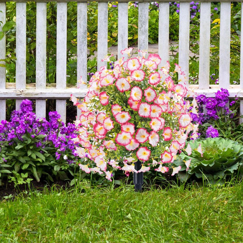 Artificial Flowers Topiary Ball with Ground Stake DIY Crafts Easy To Install Handcraft Wedding Decor