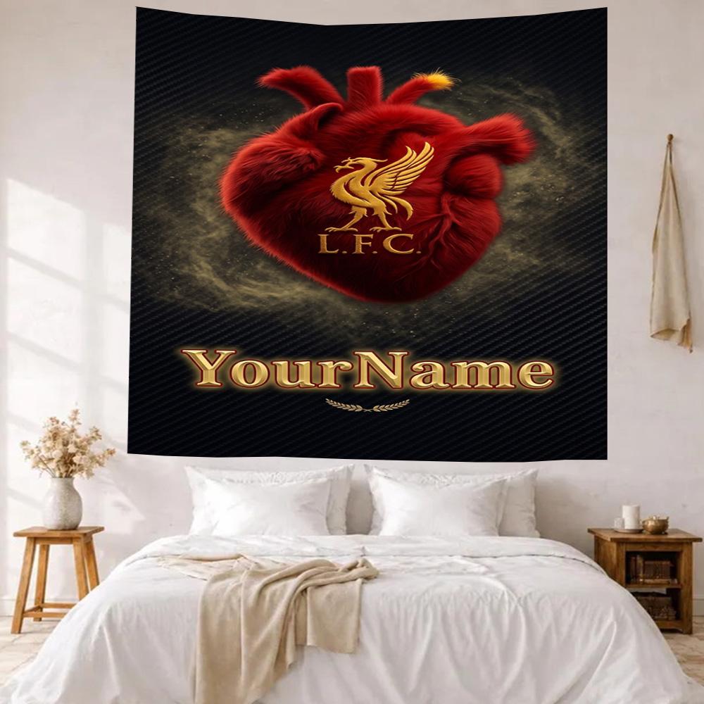 Liverpool Custom Your Name Wall Decor Tapestry Art For Pet Memorial Birthdaywedding Party Backdrop Family Gift