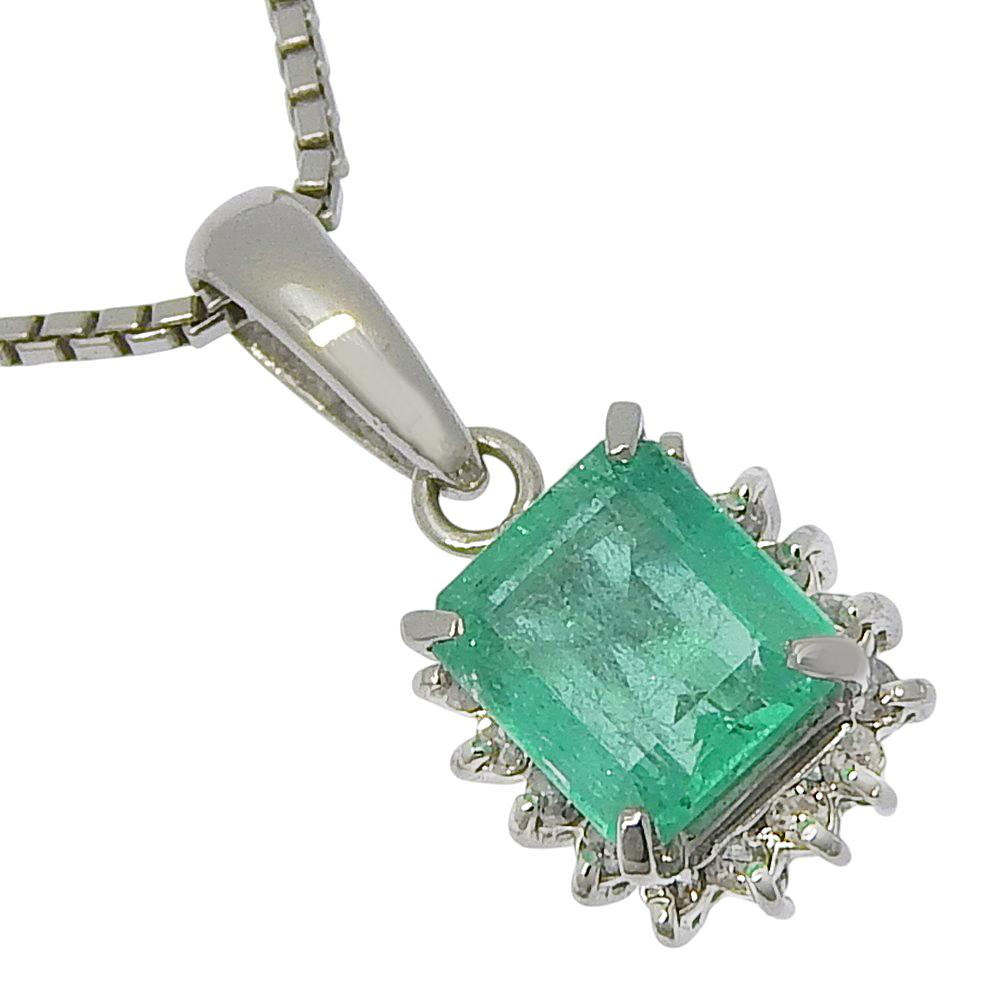 

Necklace Pt900Platinum/Emerald/Pt850Platinum 5.8g Women Used