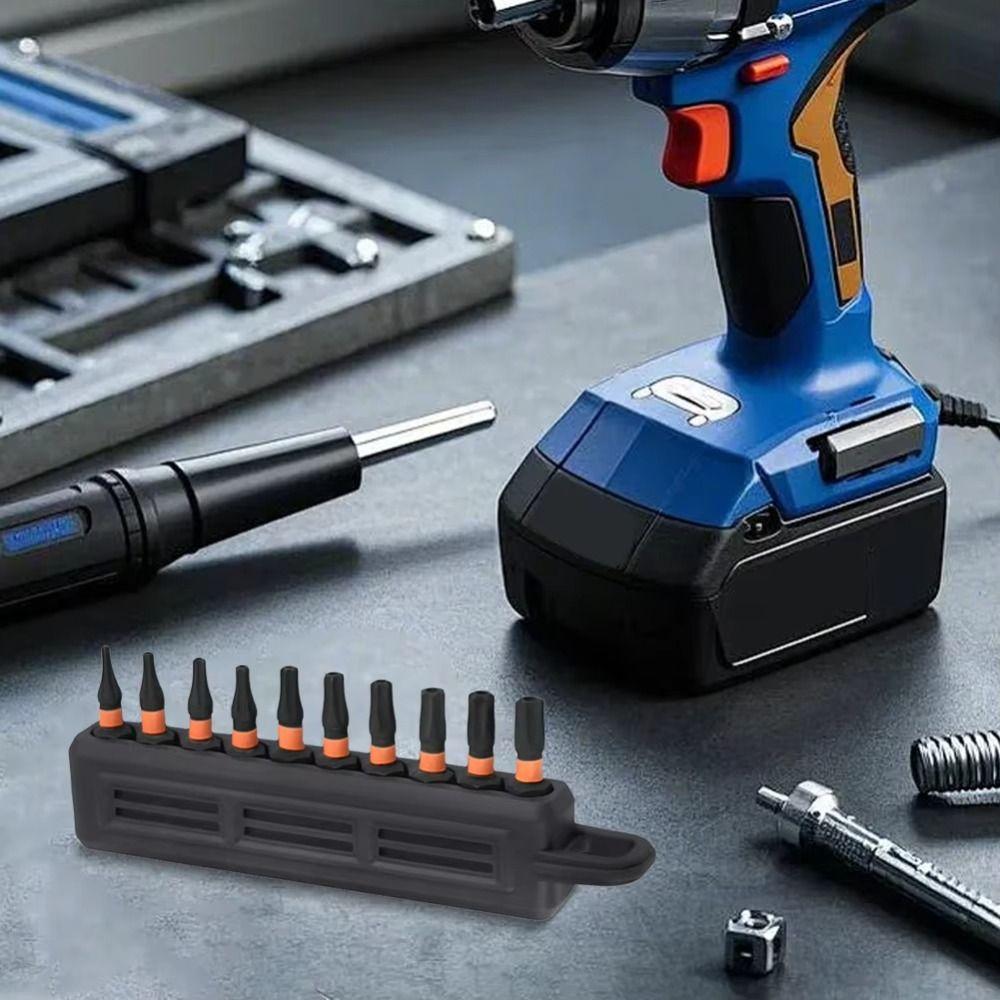 with Carabiner Screwdriver Bit Storage Organizer Portable Shank Holder Screwdriver Bit Holder Plastic Screwdriver Bit Rack