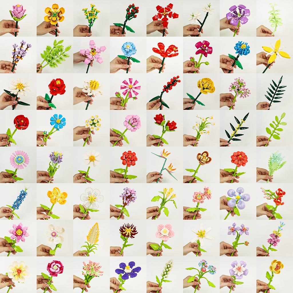 Blocchi da Costruzione Bouquet Rosa Girasole Eterno, Mini Mattoncini Fai da Te per Adulti, Regalo che Non Appassisce per San Valentino Anniversario Decorazione per la Casa