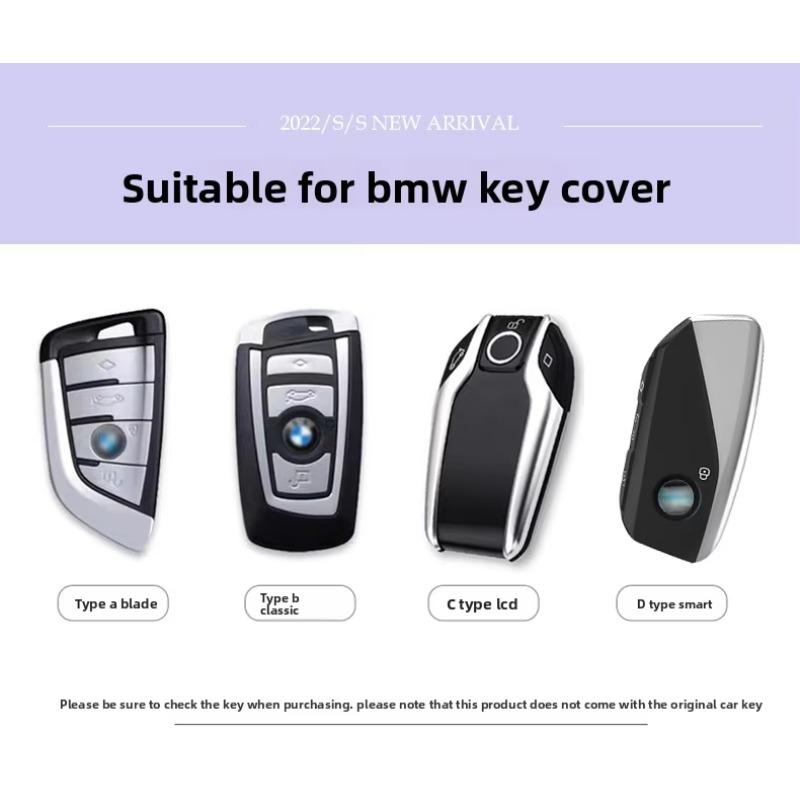 BAES5 New 2025 NEW Metal Car Key Case Cover Shell Fob For BMW i7 X7 G07 LCI iX I20 X1 U11 7 Series G70 G09 XM U06 G81 M3 2023 Protecto
