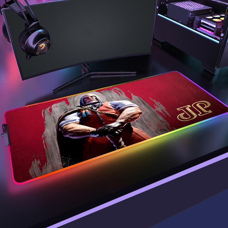 Rgb Xxl Mouse Pad Large Gamer Mousepad Anime Street Fighter Deskmat Gaming Pc Setup Accessories Desk Mat Computer Table Mausepad