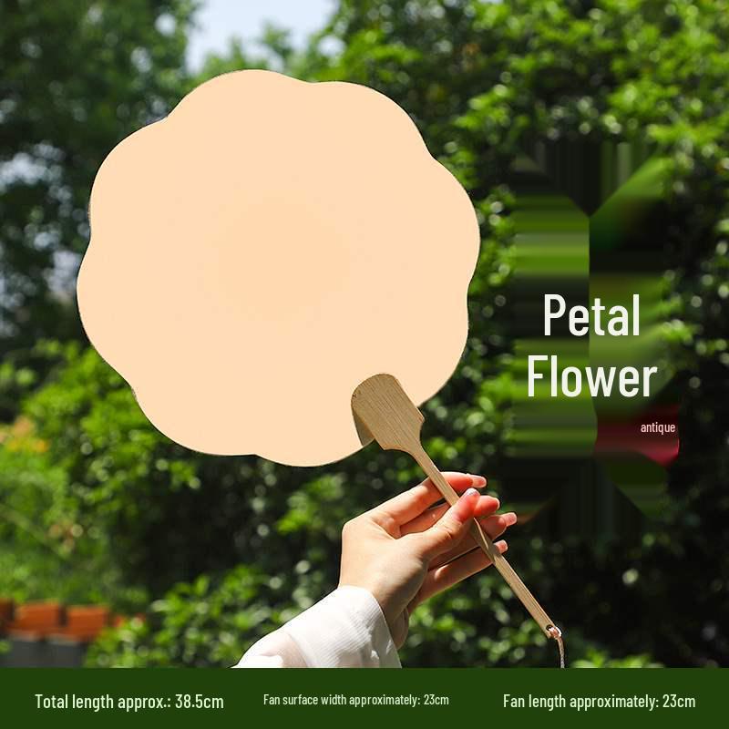 Thickened Xuan Paper Blank Round Fan: Ancient Style Semi-Raw Surface for Chinese Hand-Painted Fans
