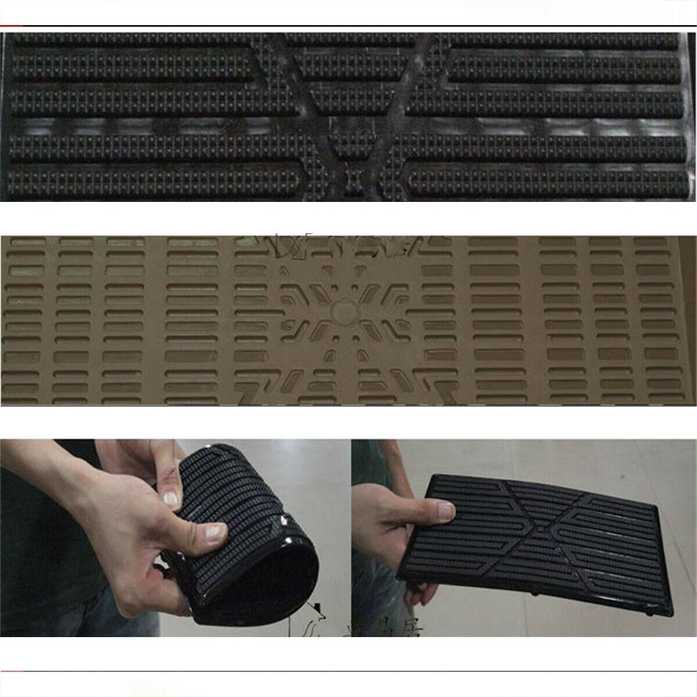 Car Carpet Plate Floor Pad Heel Scuff Plate Foot Pedal Mat Non-slip Carpet Patch Cover Black PVC Car Accessories