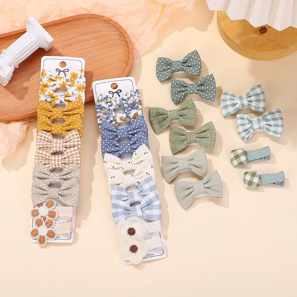 10Pcs/Lot Children's Girl Hairpins Cute Headwear Bow for Babys Scrunchie Hair Clips Kids Barrettes Headwear Hair Accessories