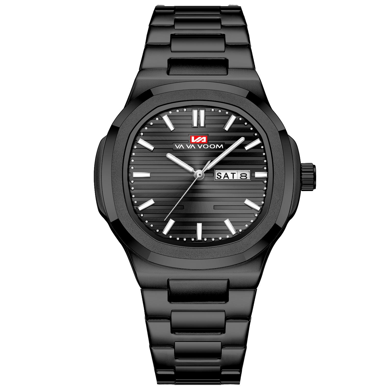 

Деловой календарь Кварцевые водонепроницаемые часы Круглые мужские часы со стальным браслетом