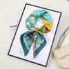 71 Flower polka dot simulation silk scarf neck small square scarf Korean atmosphere sunscreen scarf advanced sense