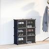 VidaXL Storage Cubes 6 Pcs with Doors Black PP, Storage Cube, Cube Storage Organizer, Shelf At 4019576