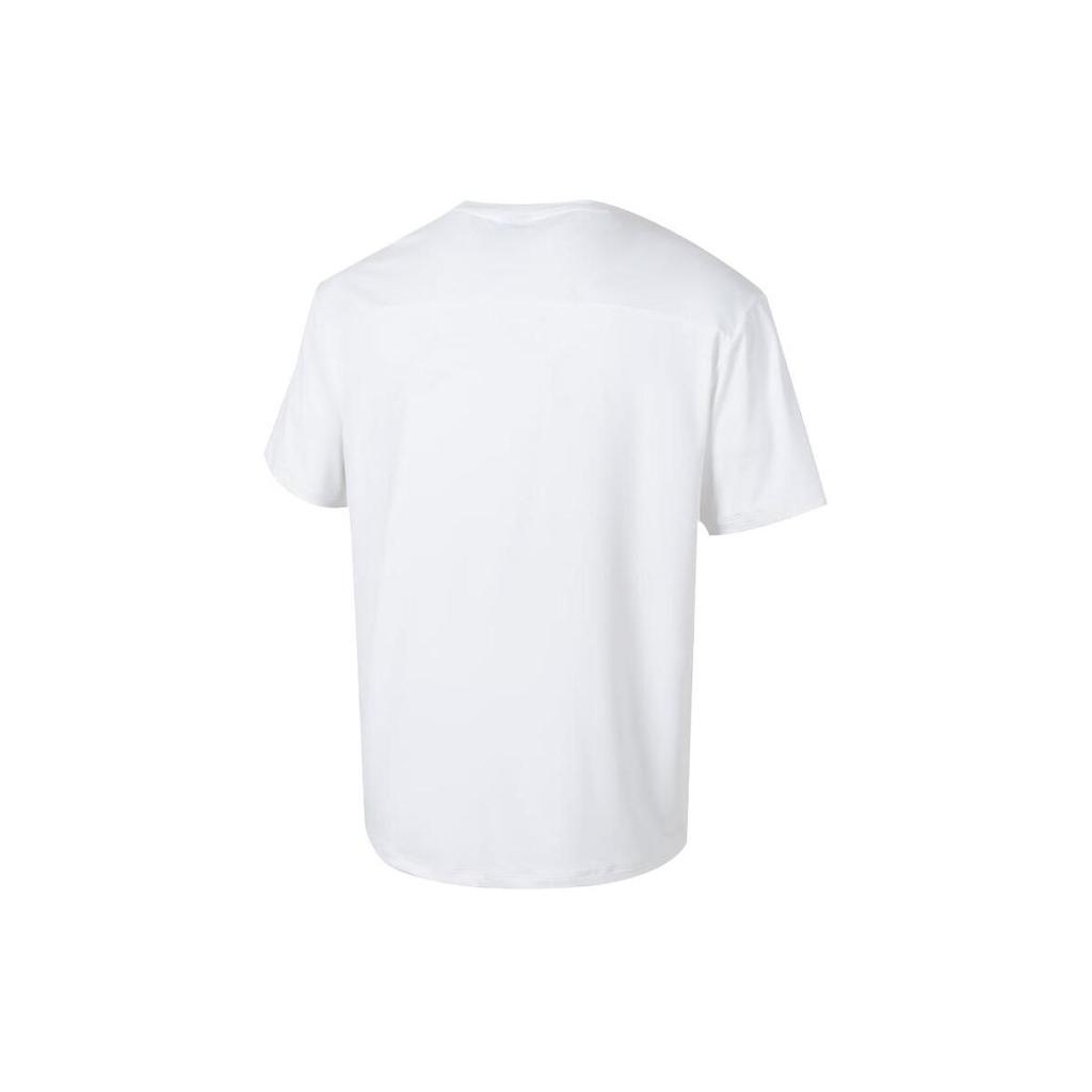 Puma Einfarbig Locker Geschnitten Rundhalsausschnitt Kurzarm Überschnittene Schultern T-Shirt Unisex T-Shirt Weiß 682915-02