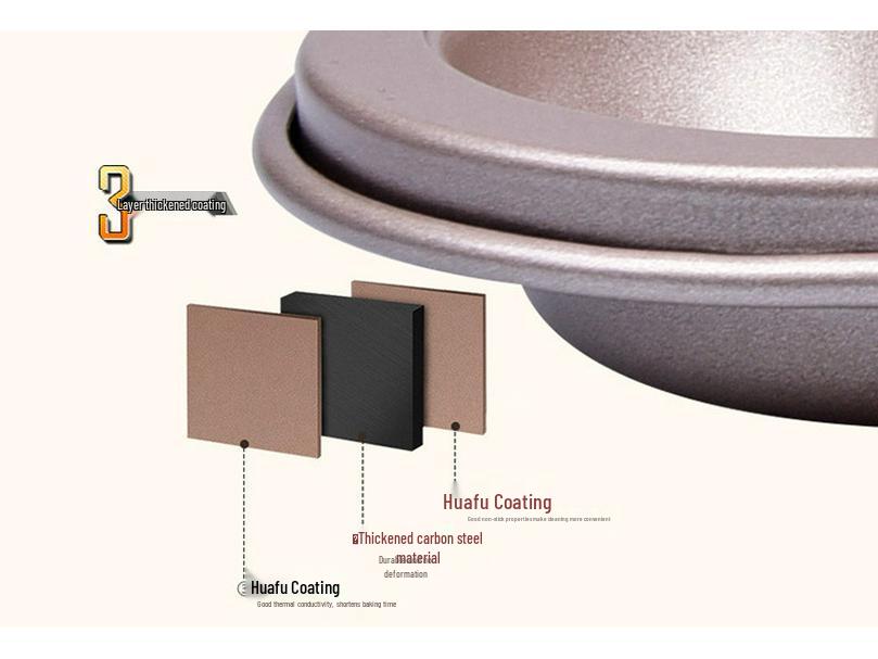 Yangchen Non-Stick 6-Cavity Round Donut and Bread Mold