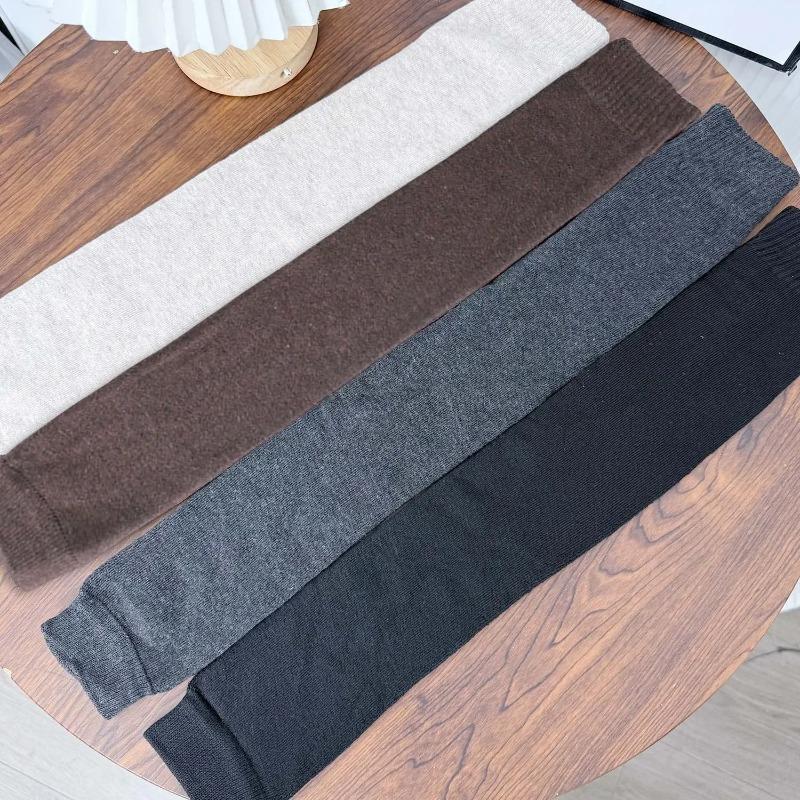Winter Warm Knitted Thicken Tall Socks Women'S Kneepad Lining Elastic Leg Cover Over-Knee Protecter Socks Solid Color Stockings