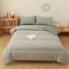 Cheap Thicken Polyester Quilts Beddings Stripes Warm Super Soft Comforter Core Bed Sheets Blankets for Winter