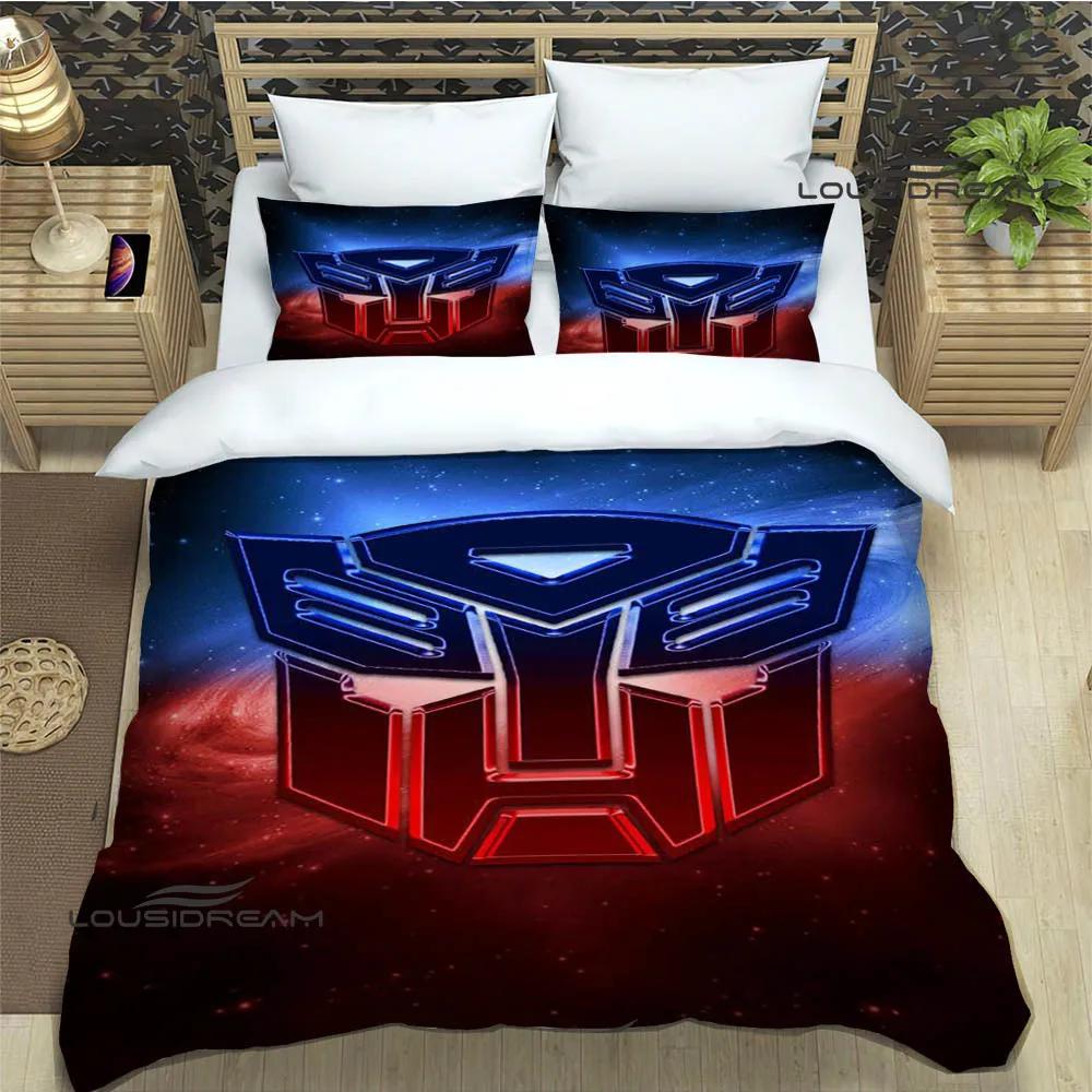Bedding Set Luxury Birthday Gift T-Transformers Cartoon Bedding Sets Exquisite Bed Supplies Set Duvet Cover Bed Comforter Set