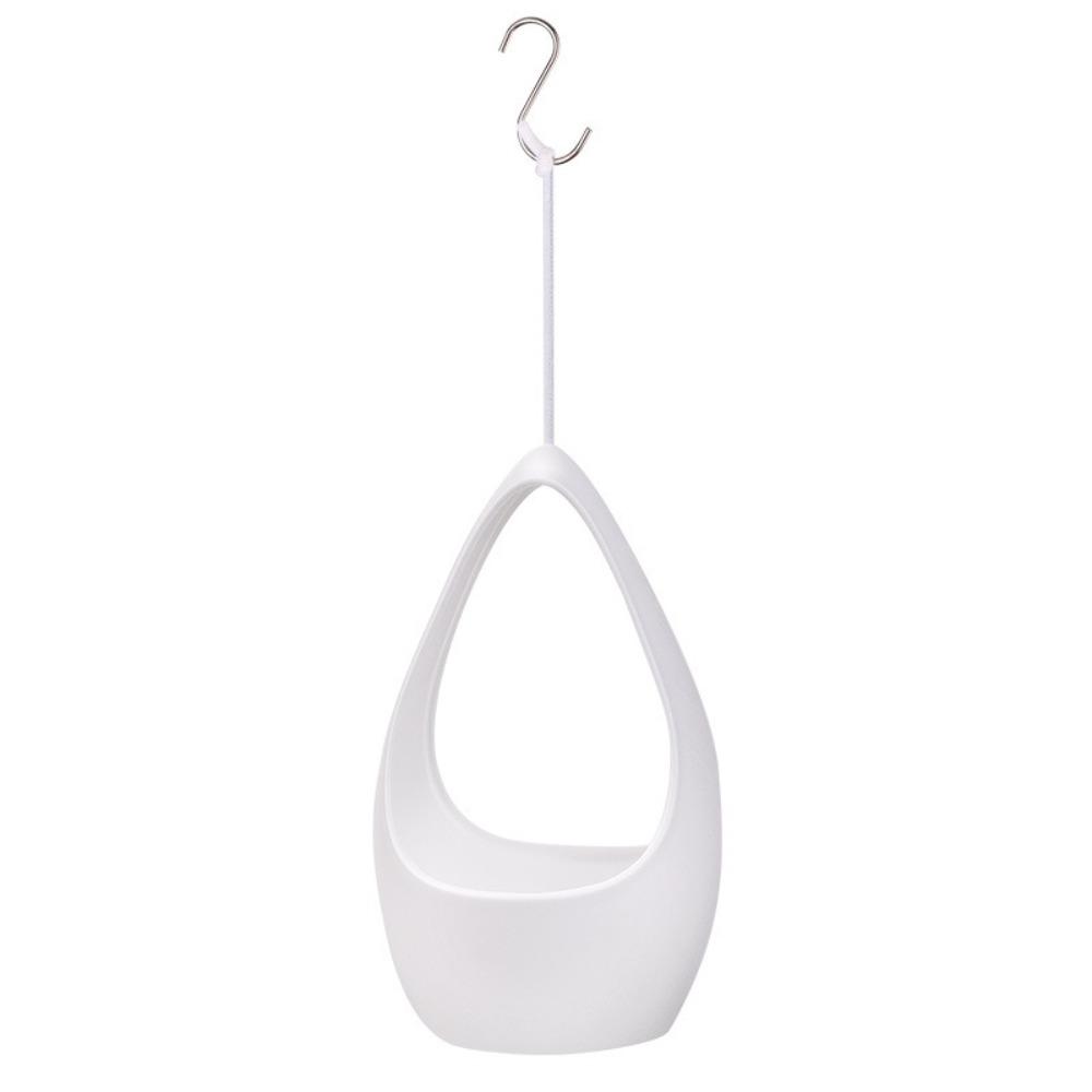 Thickened Vertical Planter Basket Large Capacity Hanging Planter Plastic Flowerpot Patio белый
