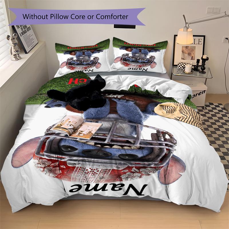 Custom Textile Stitch Adventure Bedding 3 Piece Set HD Print Duvet Cover Pillowcases for Teens Adult Bedroom Decoration