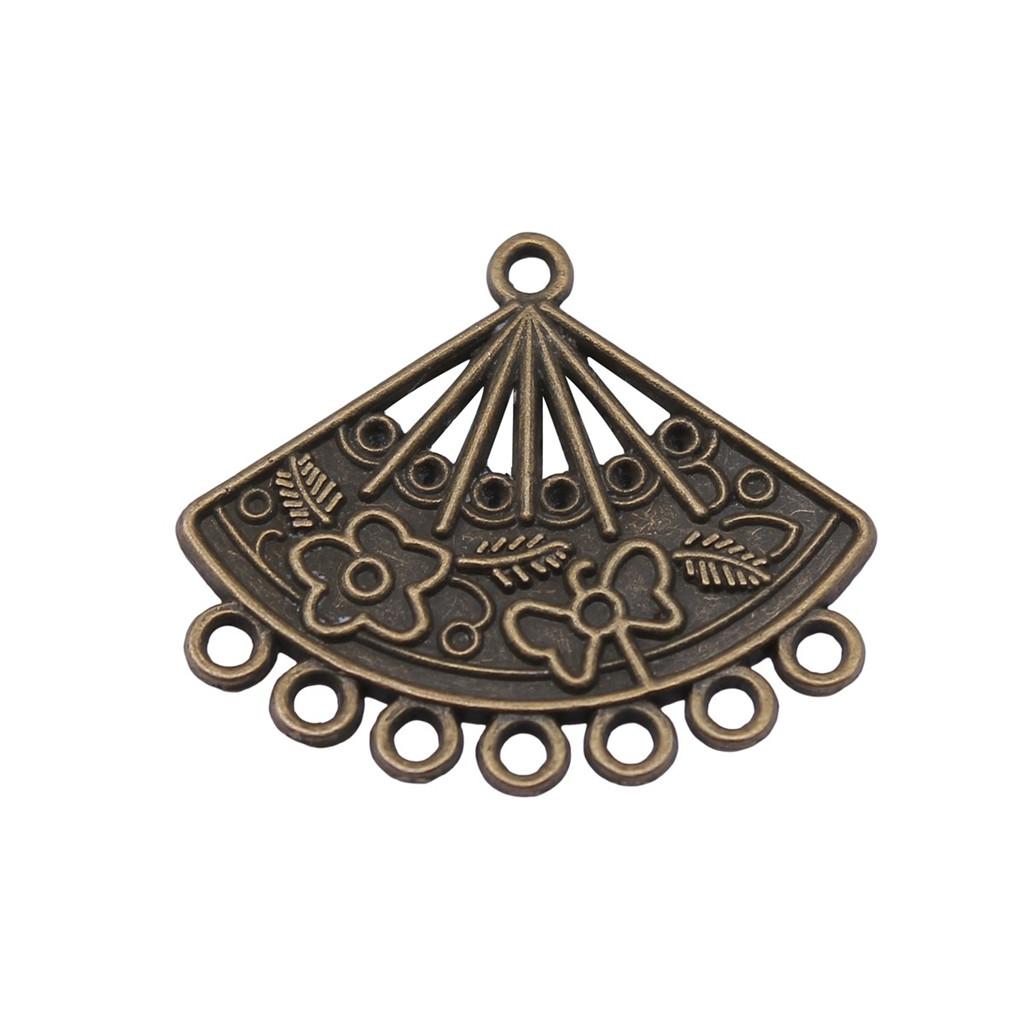 Chinese Pavilion Charm Connectors Character Animal Ethnic Style Findings For DIY Jewelry