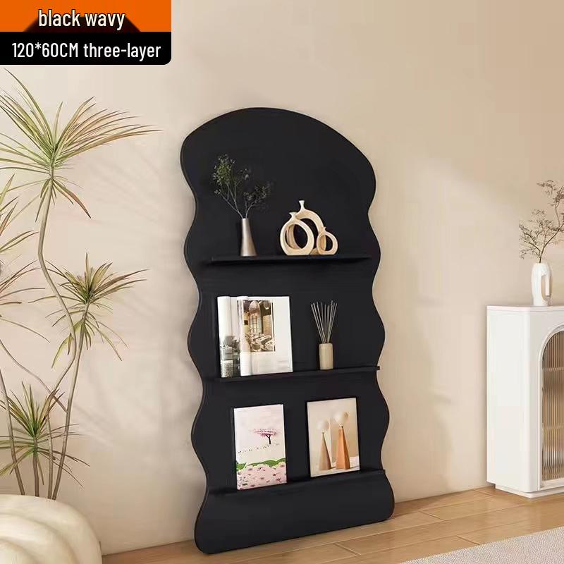 Nordic Floor-Standing Bookshelf: Multi-Layer Wall Storage Rack for Magazines and Picture Books