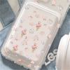 Full screen Pink Floral fragments For Magsafe wallet Magnetic Card holder Phone Case For iPhone 16 13 15 14 17 Pro Max 16E Cover