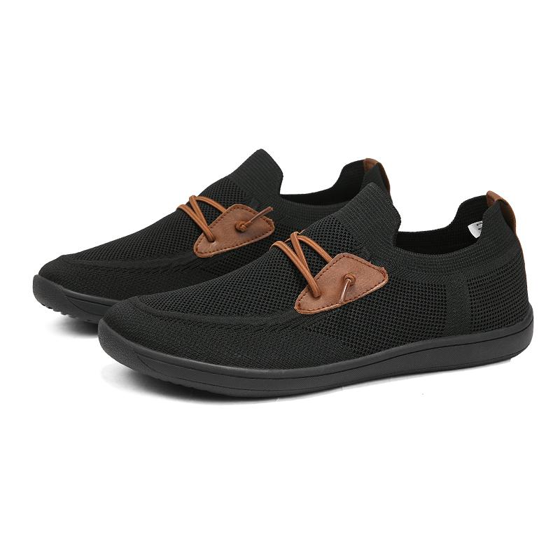 Herren Schuhe mit breiter Zehenbox Plus Übergröße 49 50 51 52 53 54 Slip-on Mesh Sneaker Sommer Freizeitschuhe Minimalistisch Zero Drop Rutschfest