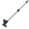 Weed Puller Tool 2 in 1 Manual Hand Rake for Uprooting Driveway Weeding 3 Section Handle